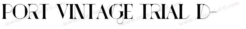 port vintage trial d字体转换